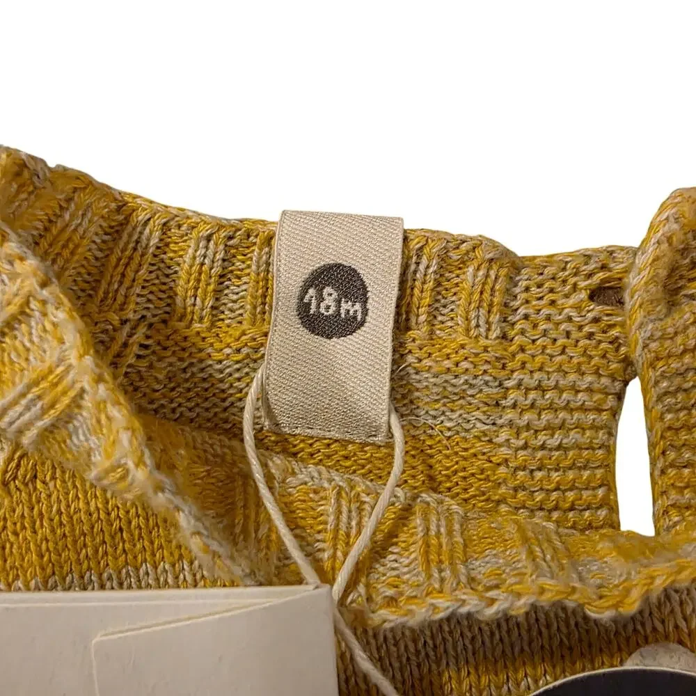 Bayiri Baby Organic Sweater‎ 18M Yellow Crewneck Soft Quiet Luxury Unisex NWT